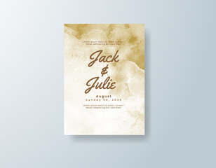 Wedding invitation with abstract watercolor background