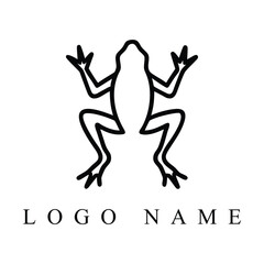 Frog Outline Logo Template
