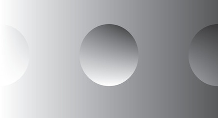 Abstract Gray Circles with Light Gradient Effect.