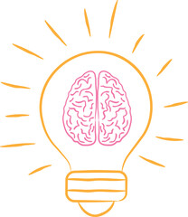 Bright Idea: Brain in an Illuminated Light Bulb