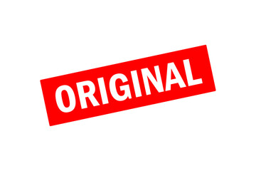 ORIGINAL - Red Rubber Stamp with text ORIGINAL

