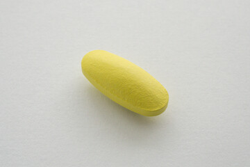 Medicine pill tablet on white background