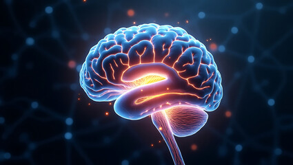 Photorealistic Cross-Section of a Digital Brain Exploring Neural Networks
