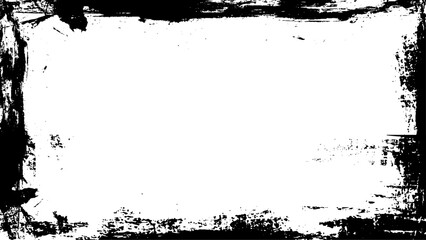 Texture grunge black and white. Abstract monochrome background. Textured black grunge frame vector illustration
