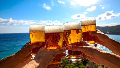 青空とビール