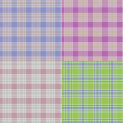 Soft Pastel Plaid Seamless Pattern - Gentle Hues Fabric Texture
