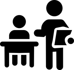 Teaching classroom icon, Students who learn and grow on their own with various subjects. Education content vector, Teachers, Professors, , education, books, instruct, knowledge and pedagogy icons