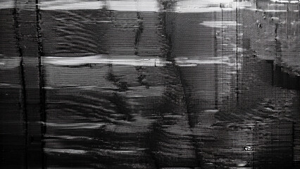 Glitch noise static television. Royalty high-quality free best stock of abstract digital motion art distorted background, CRT tv screen no signal, error, noise and distortions effect, black and white