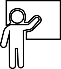 Teaching classroom icon, Students who learn and grow on their own with various subjects. Education content vector, Teachers, Professors, , education, books, instruct, knowledge and pedagogy icons