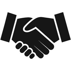 Obraz premium Successful Partnership Handshake Icon Representing Collaboration, Agreement, and Business Deal