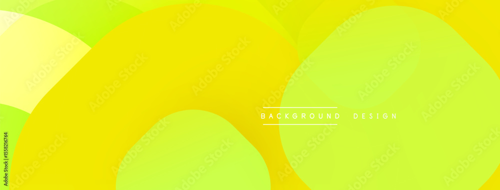 Aufkleber abstract yellow, green gradients form overlapping circles. modern design suggests dynamic energy, vi