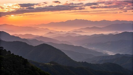 Obraz premium Stunning Mountain Sunset Landscape Photography