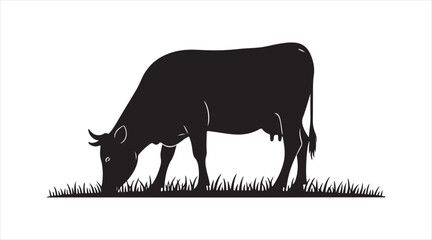 Obraz premium Cow. Outlines of farm animals. A series of vector illustrations.