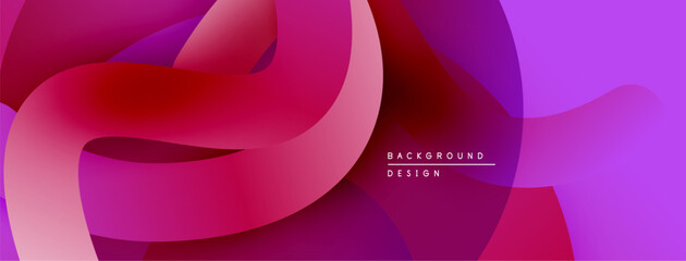 Abstract fluid shapes, vibrant magenta, purple hues. Modern design, smooth gradients create dynamic composition. Background element.