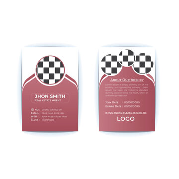 Modern ID card design for real estate agency