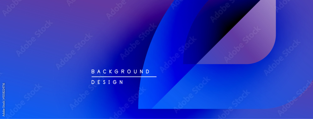 Poster Abstract gradient background. Blue, purple hues blend smoothly. Modern design elements create dynamic visual impact. Text reads background design.