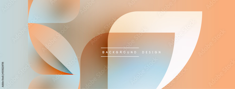 Poster Abstract fluid shapes, pastel colors blend. Modern design elements create dynamic composition. Soft gradients offer visual interest.