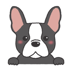 笑顔の表情のフレンチブルドッグ