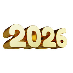 3d rendered text happy new year 2026