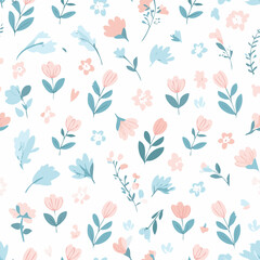 Floral Seamless Pattern – Elegant Botanical Background Design