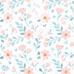 Floral Seamless Pattern – Elegant Botanical Background Design