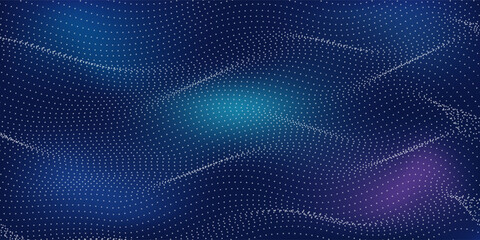 Obraz premium Abstract light point Hi-tech digital technology concept. High tech computer illustration with purple and dark blue simple abstract