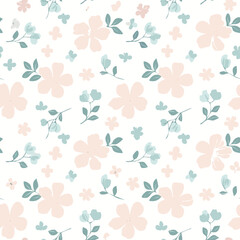 Floral Seamless Pattern &ndash; Elegant Botanical Background Design