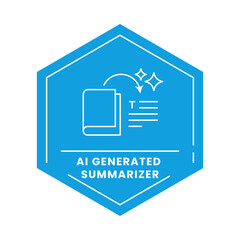 AI Summarizer Vector Icon. Open Book with Text and Arrows. Automated Text Summarization, Content Condensation, AI-Powered Writing Tools, Smart Writing Solutions.