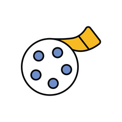 Movie Reel Icon vector stock illustration