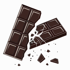 Hand Drawn Chocolate Bar Vector – Sweet Cocoa Snack Illustrations