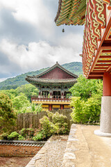 Buildings in the Beomeosa Temple Komlex near Busan in South Korea