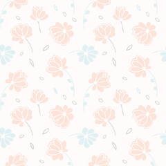 Floral Seamless Pattern &ndash; Elegant Botanical Background Design