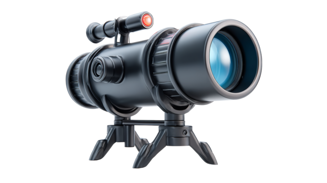 High Tech Telescope Vision Precision Optics Tool for Scientific Research on transparent background