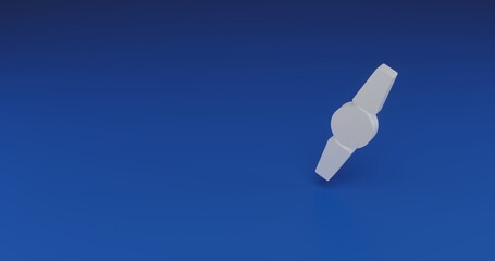 Isolated realistic white wristwatch symbol with shadow. Located on the right side of the scene. 3d illustration on transparent background