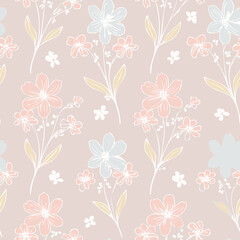 Floral Seamless Pattern – Elegant Botanical Background Design