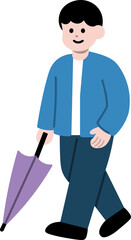 boy with an umbrella