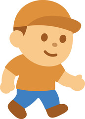 walking young boy