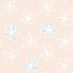 Fototapeta premium Floral Seamless Pattern – Elegant Botanical Background Design