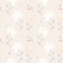 Floral Seamless Pattern – Elegant Botanical Background Design