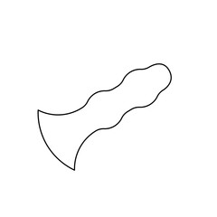 A large black outline sex toy symbol on the center. Illustration on transparent background