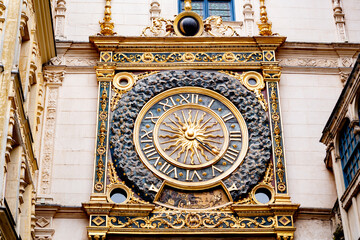 Rouen, France - The Great clock (Le Gros-Horloge)	