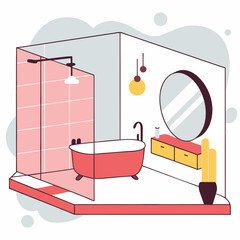 illustration of a bathroom
