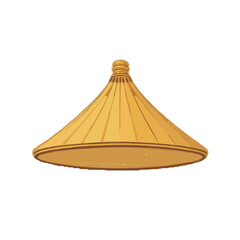 Traditional Asian Conical Straw Hat Illustration
