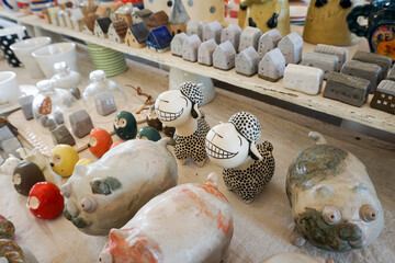 Pottery products are small, cute decorative items.