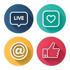 Flat Lay of Communication and Social Icons with Bold Lighting Effects and Neon Glow