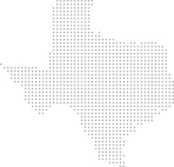 Fototapeta premium Texas, United States – circle dot grid vector map (Albers equal area conic projection, PPT-compatible & fully editable)