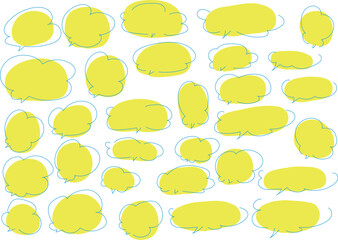 モコモコのかわいいフキダシセット