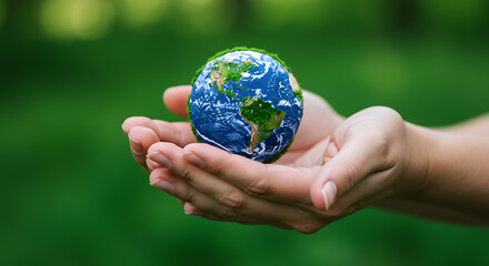 World in Hands Symbol of Global Care and Sustainability


