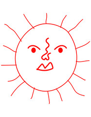 Face sun sticker summer sunny planner happy decoration painting