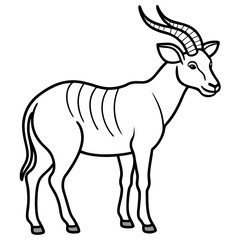 Monoline Saola Illustration